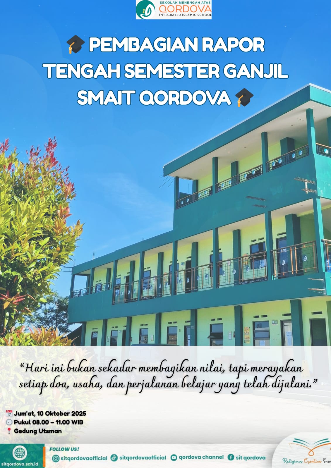 📚 Pembagian Rapor Tengah Semester Ganjil SMAIT Qordova