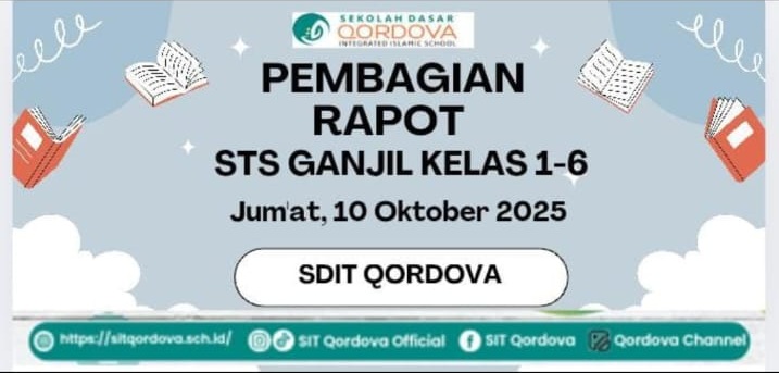 📘 Pembagian Rapor STS Ganjil Kelas 1–6 SDIT Qordova
