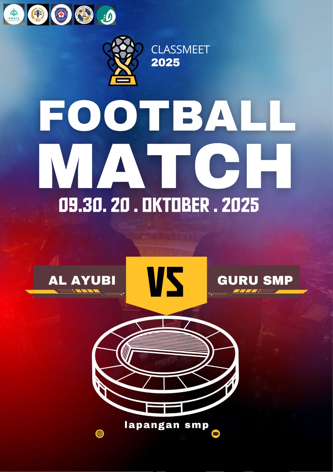 Pertandingan Sepak Bola Seru antara Kelas Al Ayubi SMP dan Guru SMP di SIT Qordova
