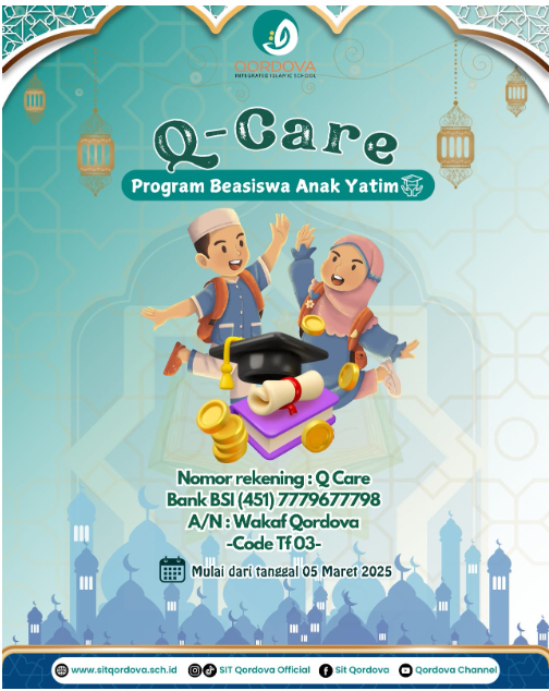 SIT Qordova Berikan Beasiswa untuk Anak Yatim sebagai Wujud Kepedulian dan Cinta Kasih