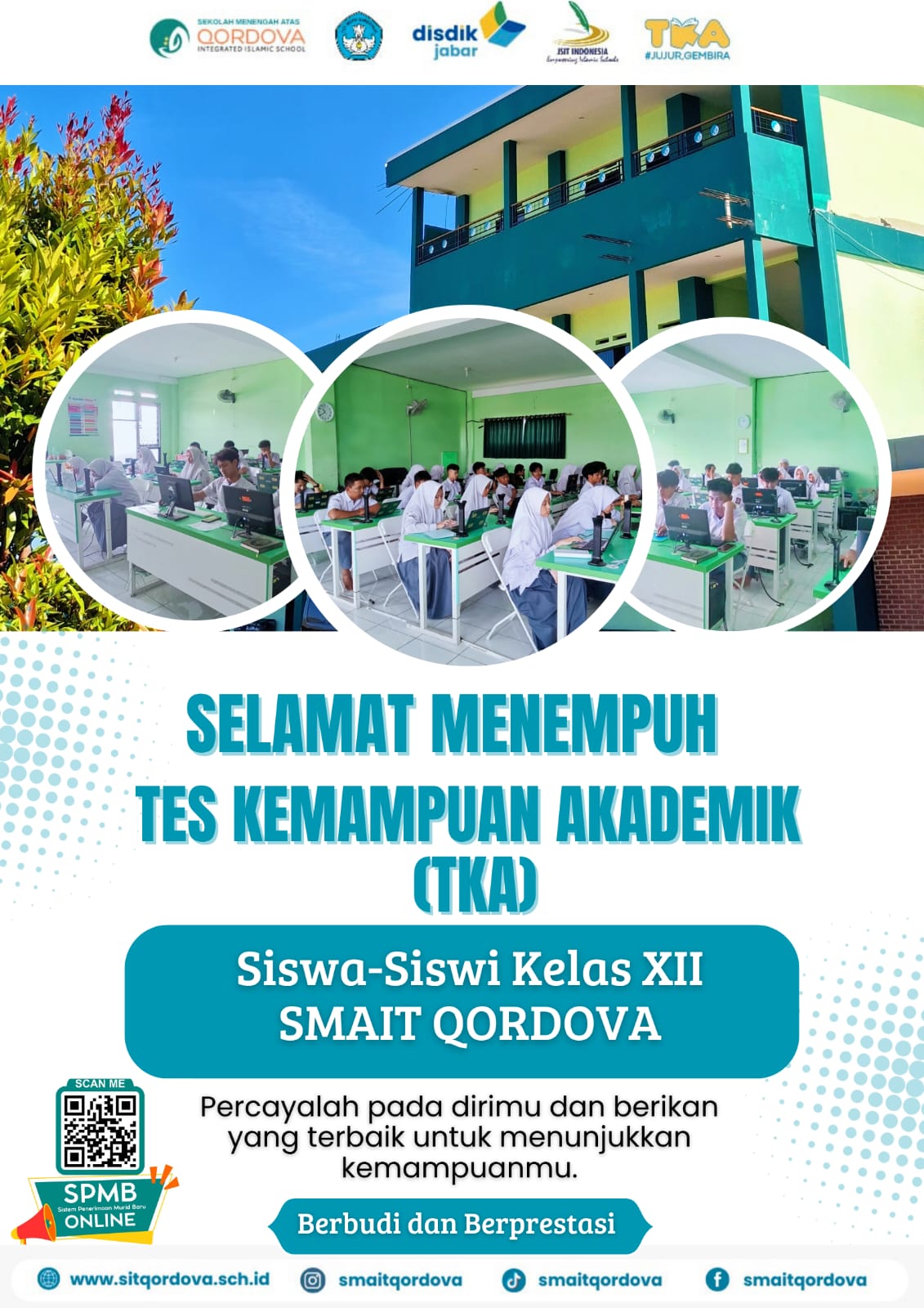 Selamat Menempuh Tes Kemampuan Akademik untuk Siswa Kelas 12 SMAIT Qordova