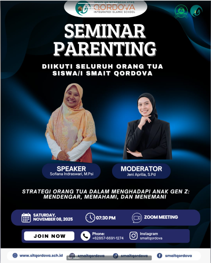 Seminar Parenting: Kolaborasi Orang Tua dan Sekolah dalam Membentuk Generasi Unggul