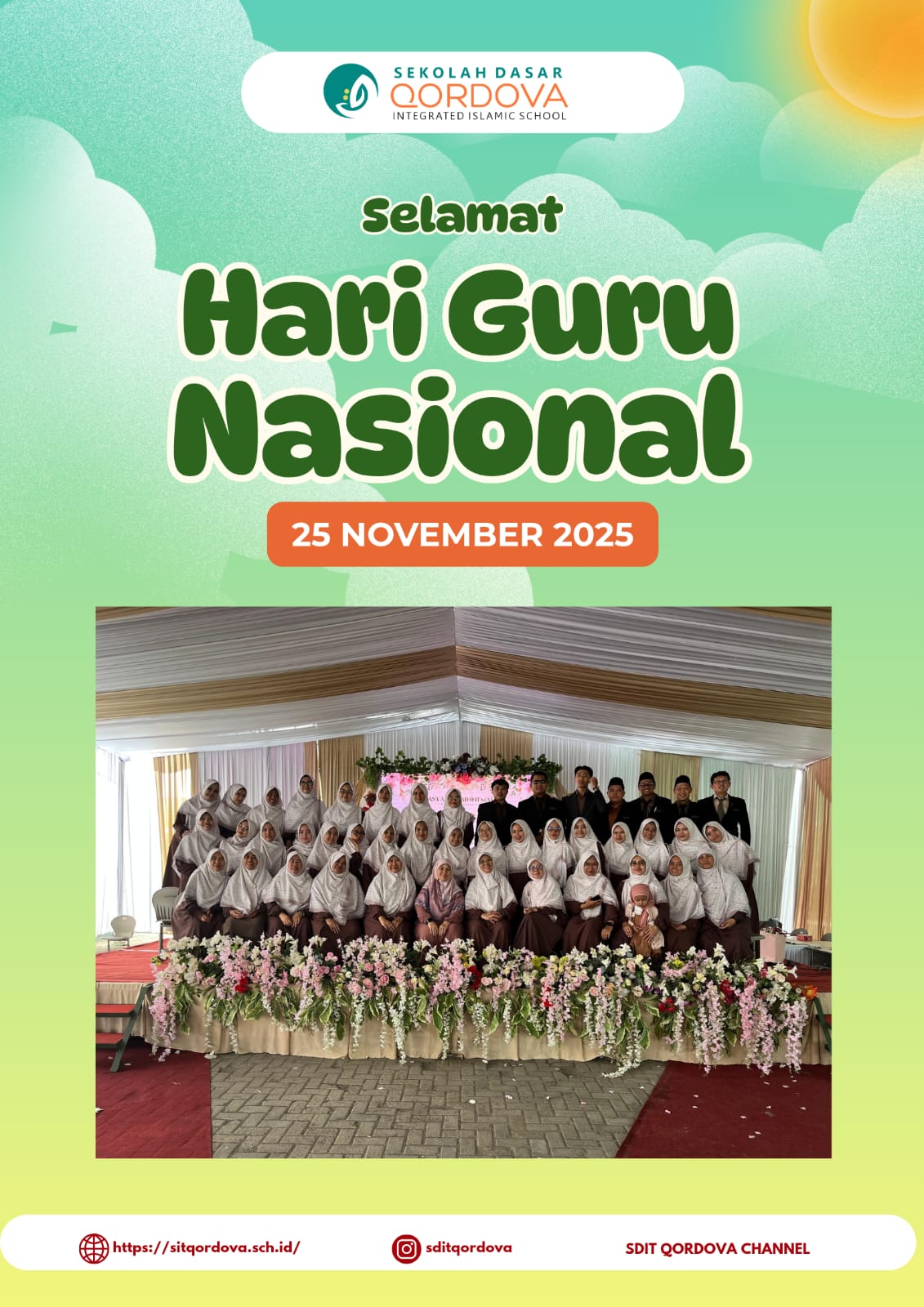 SDIT Qordova Rayakan Hari Guru Nasional dengan Penuh Haru dan Kebersamaan