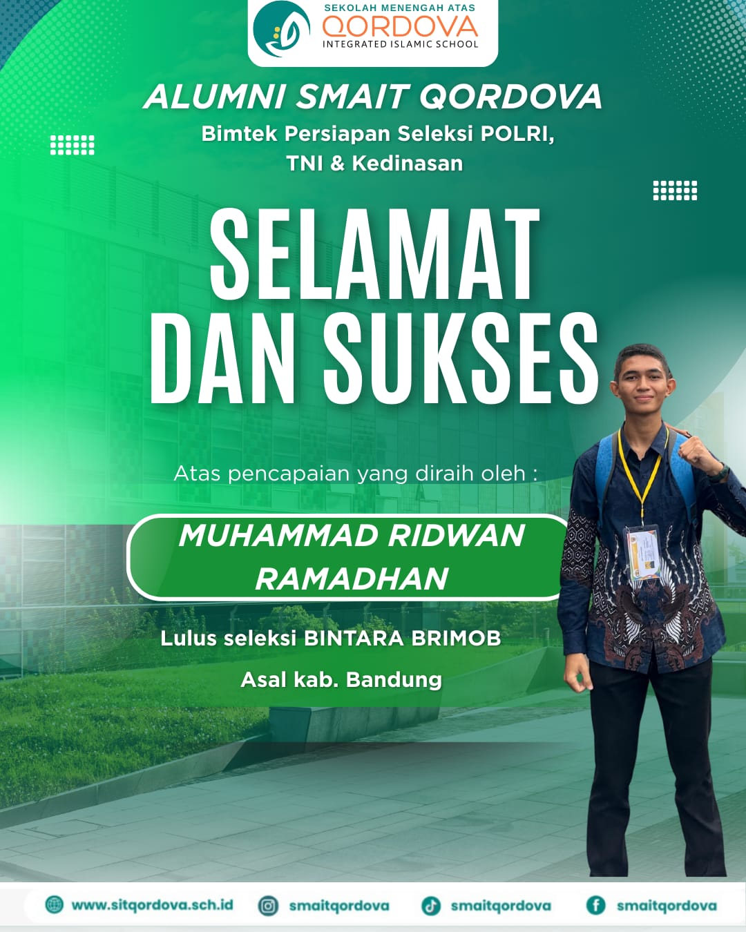 Alumni SMAIT Qordova Lulus Seleksi Bintara Brimob