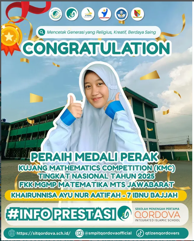 Siswa SMP Qordova Raih Medali Perak di KMC Tingkat Nasional 2025