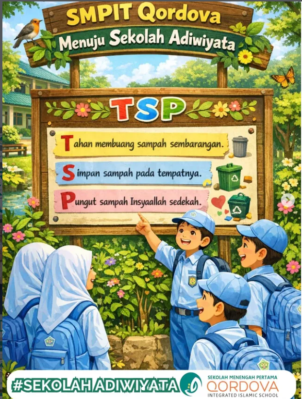 SMPIT Qordova Gaungkan Gerakan TSP, Wujud Nyata Menuju Sekolah Adiwiyata