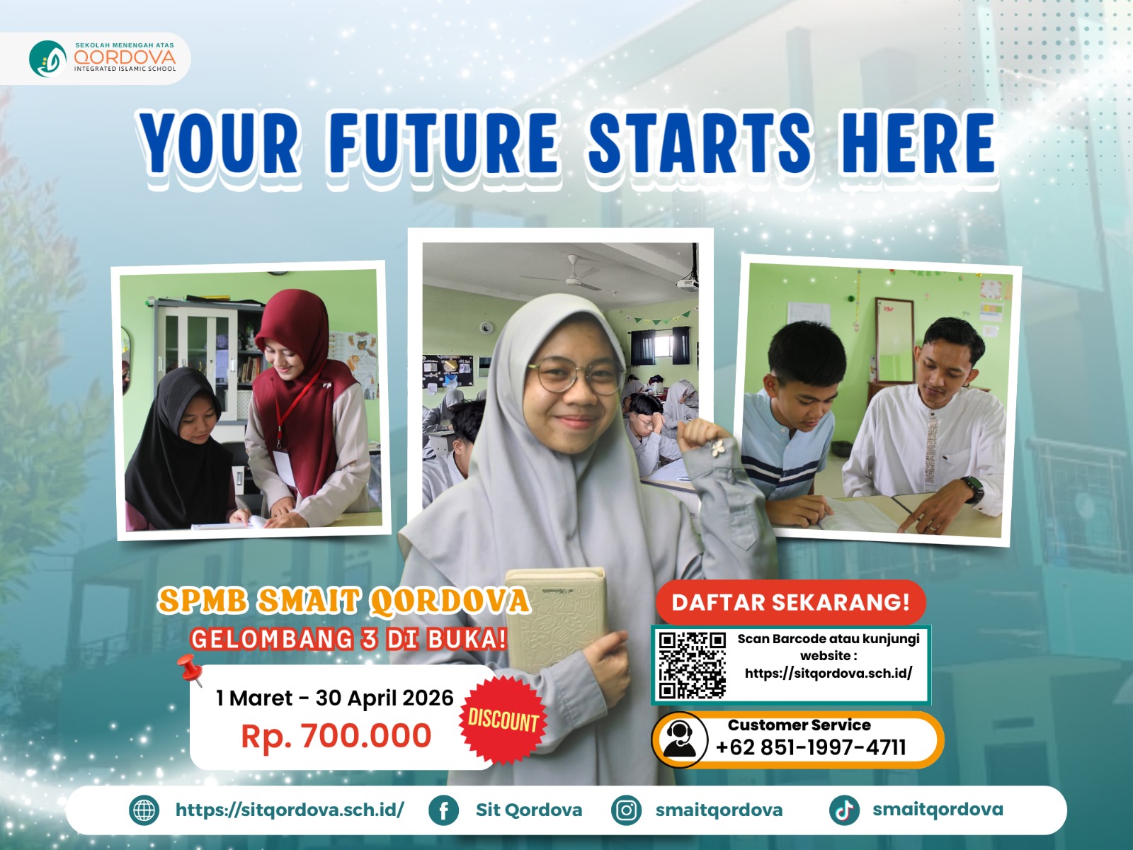 SPMB Gelombang 3 SMAIT Qordova Dibuka, Kesempatan Emas Raih Masa Depan Gemilang