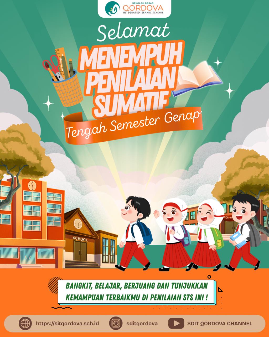 Semangat Siswa SDIT Qordova Hadapi Penilaian Sumatif Tengah Semester Genap