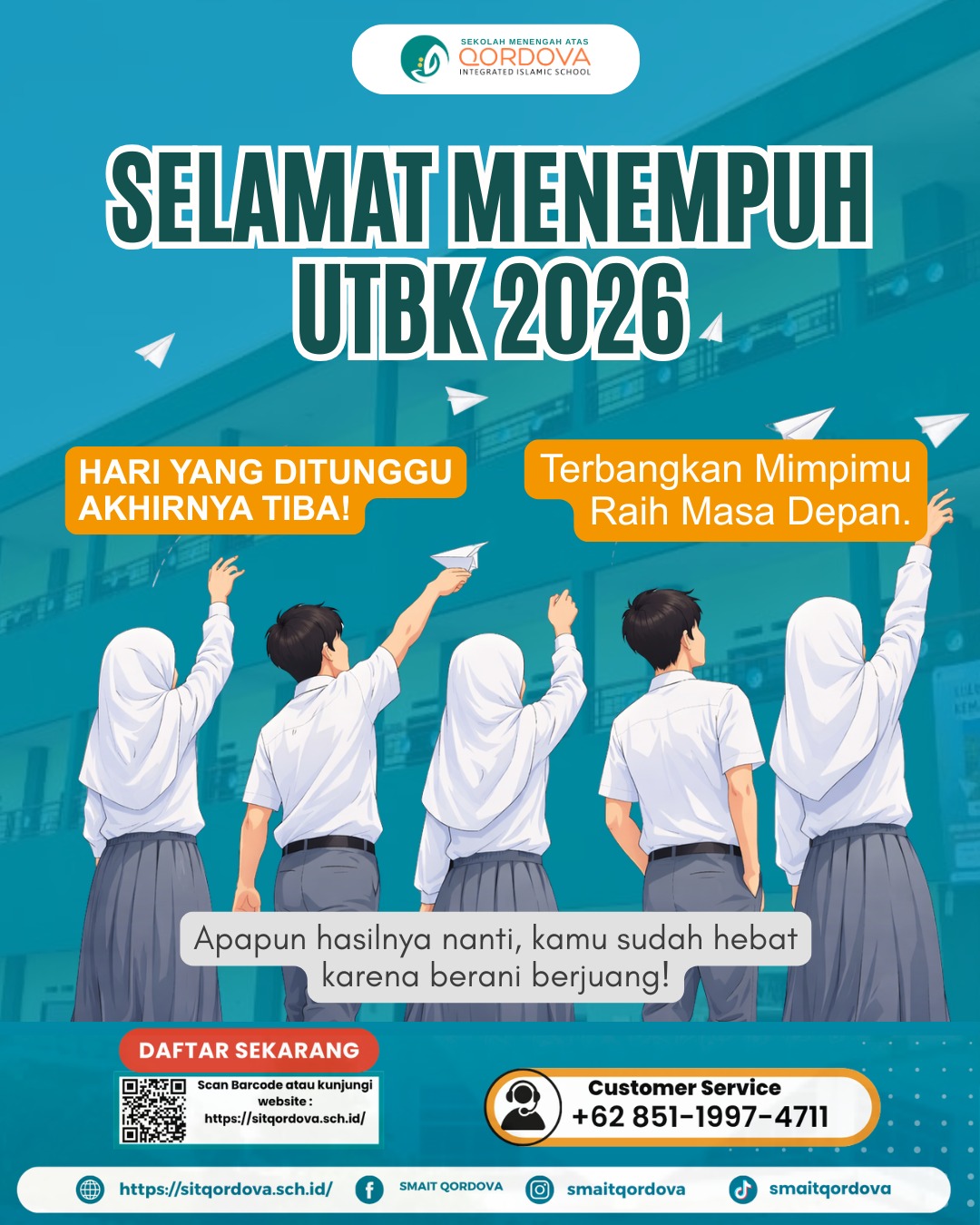 SMAIT Qordova Berikan Dukungan Penuh bagi Siswa yang Mengikuti UTBK 2026