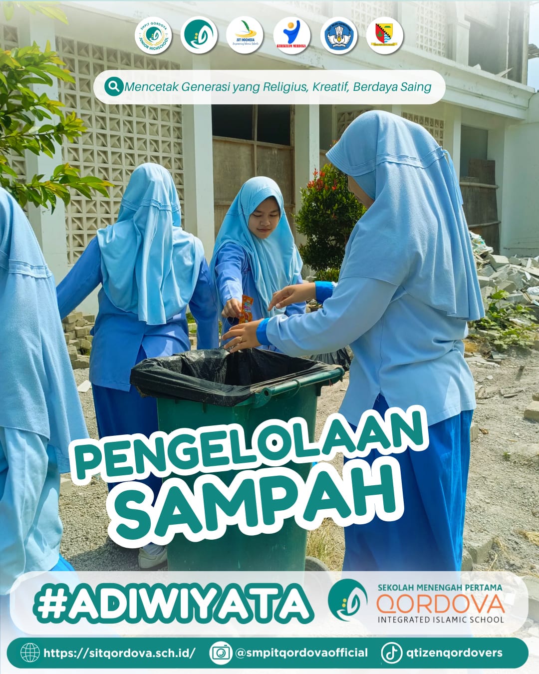 SMPIT Qordova Terapkan Pengelolaan Sampah sebagai Budaya Sekolah Ramah Lingkungan