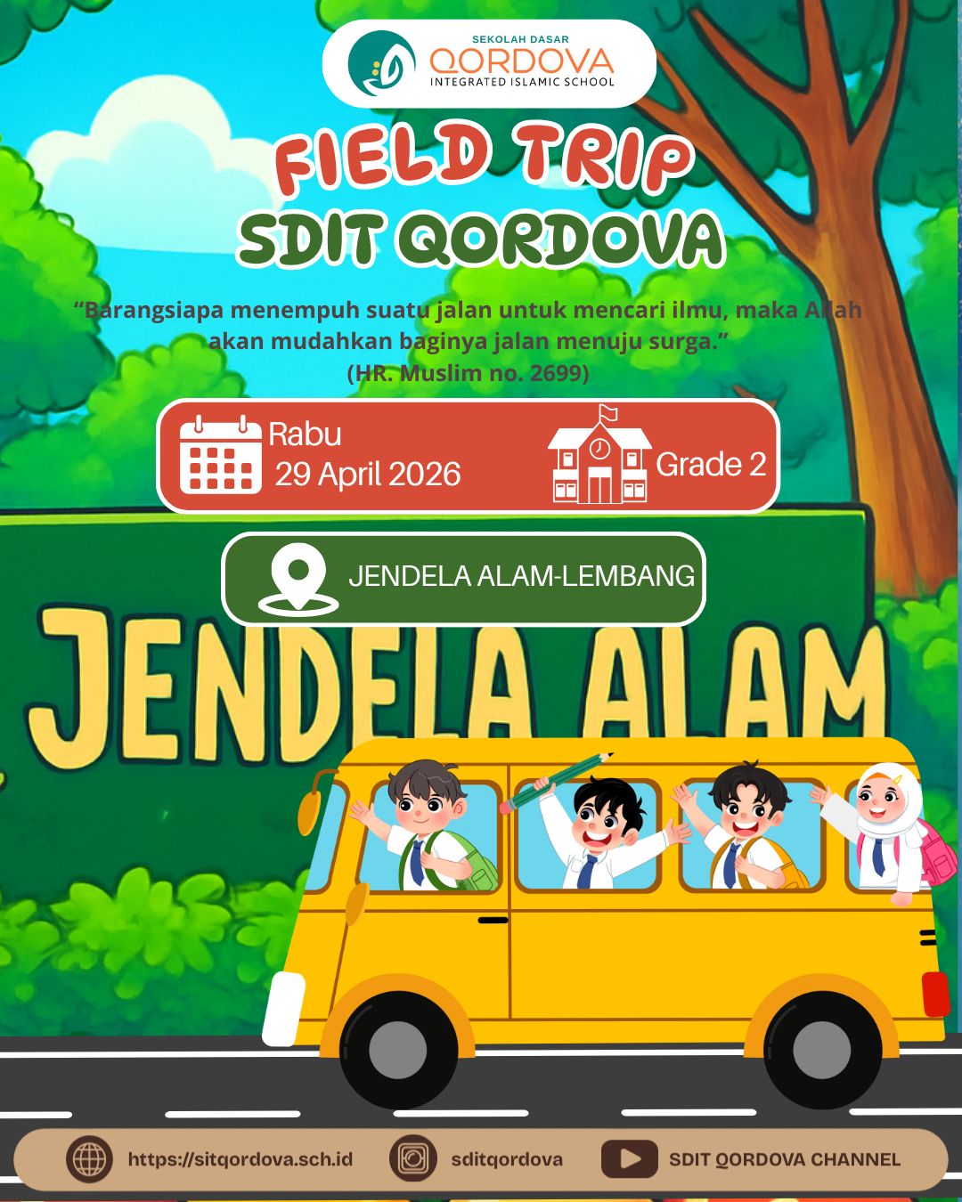 SDIT Qordova Gelar Field Trip Seru ke Jendela Alam Lembang untuk Siswa Kelas 2