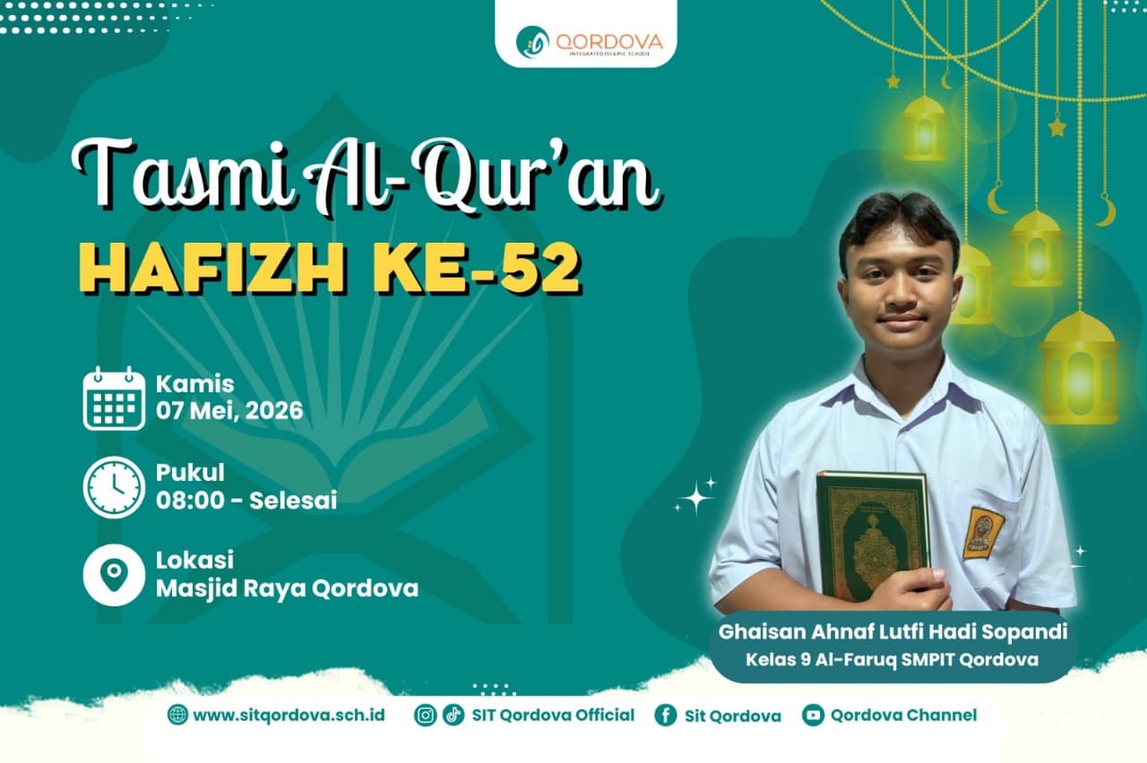 SMPIT Qordova Gelar Tasmi Al-Qur’an Hafizh ke-52
