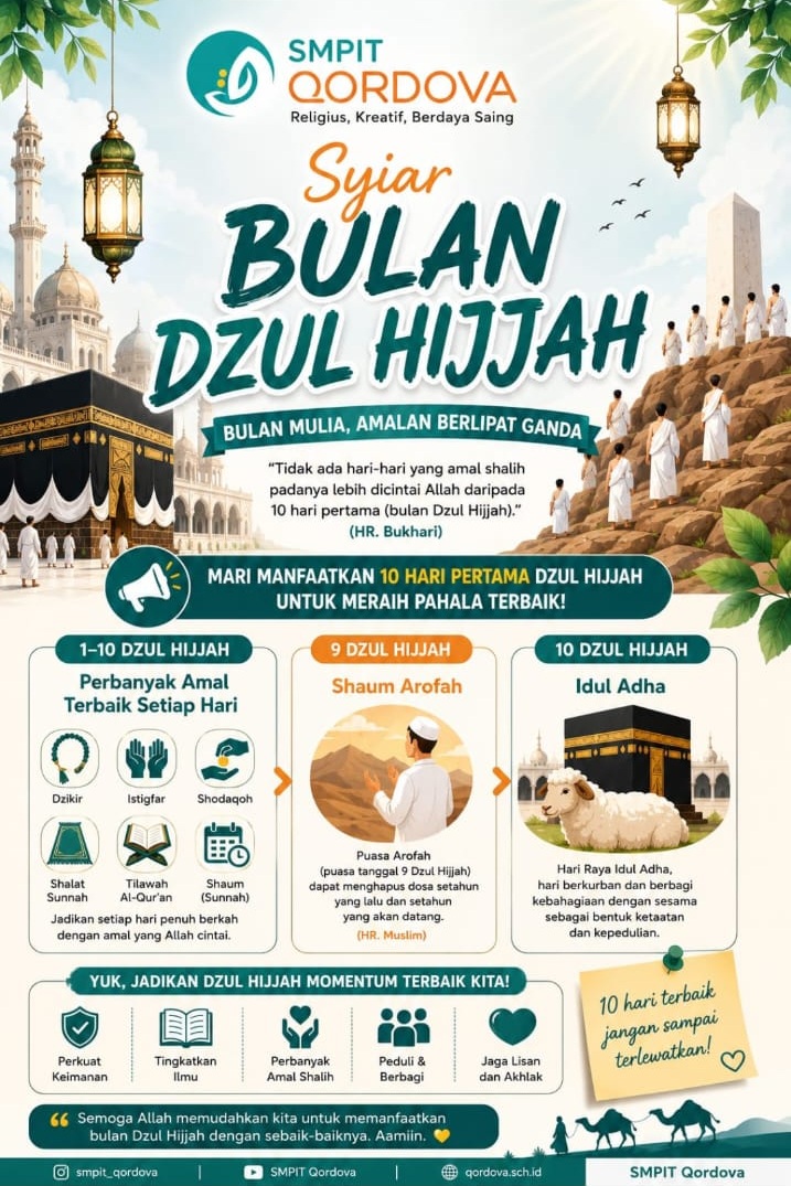 SMPIT Qordova Ajak Siswa Semarakkan Syiar Bulan Dzulhijjah dengan Amalan Terbaik