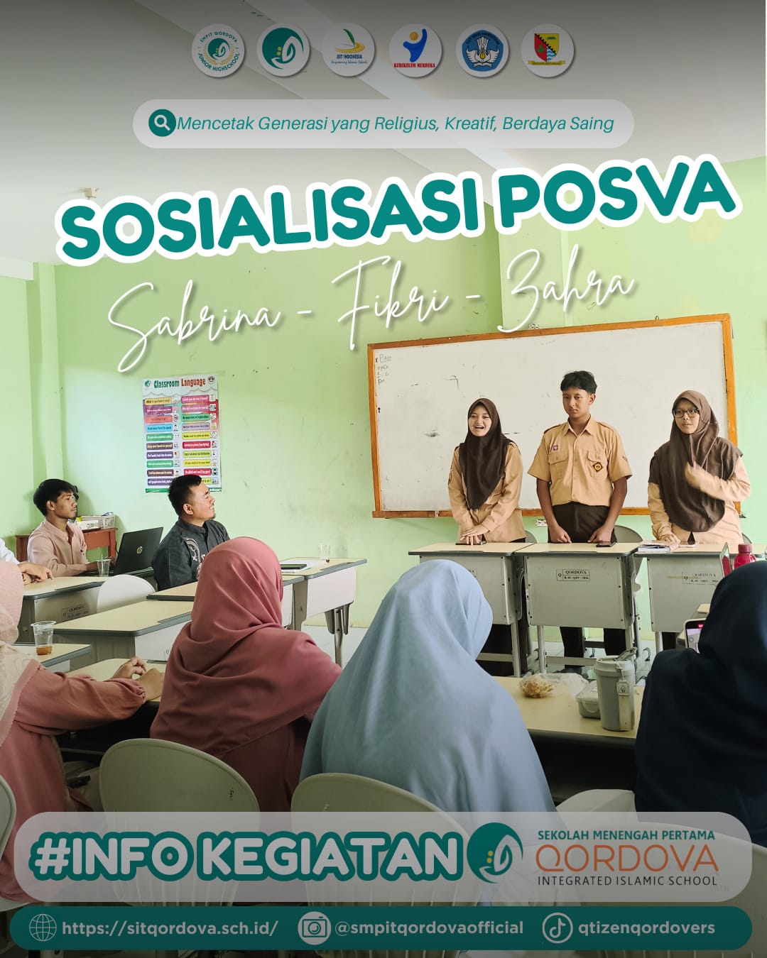OSIS dan MPK SMPIT Qordova Gelar Sosialisasi POSVA untuk Sukseskan Pekan Olahraga dan Seni