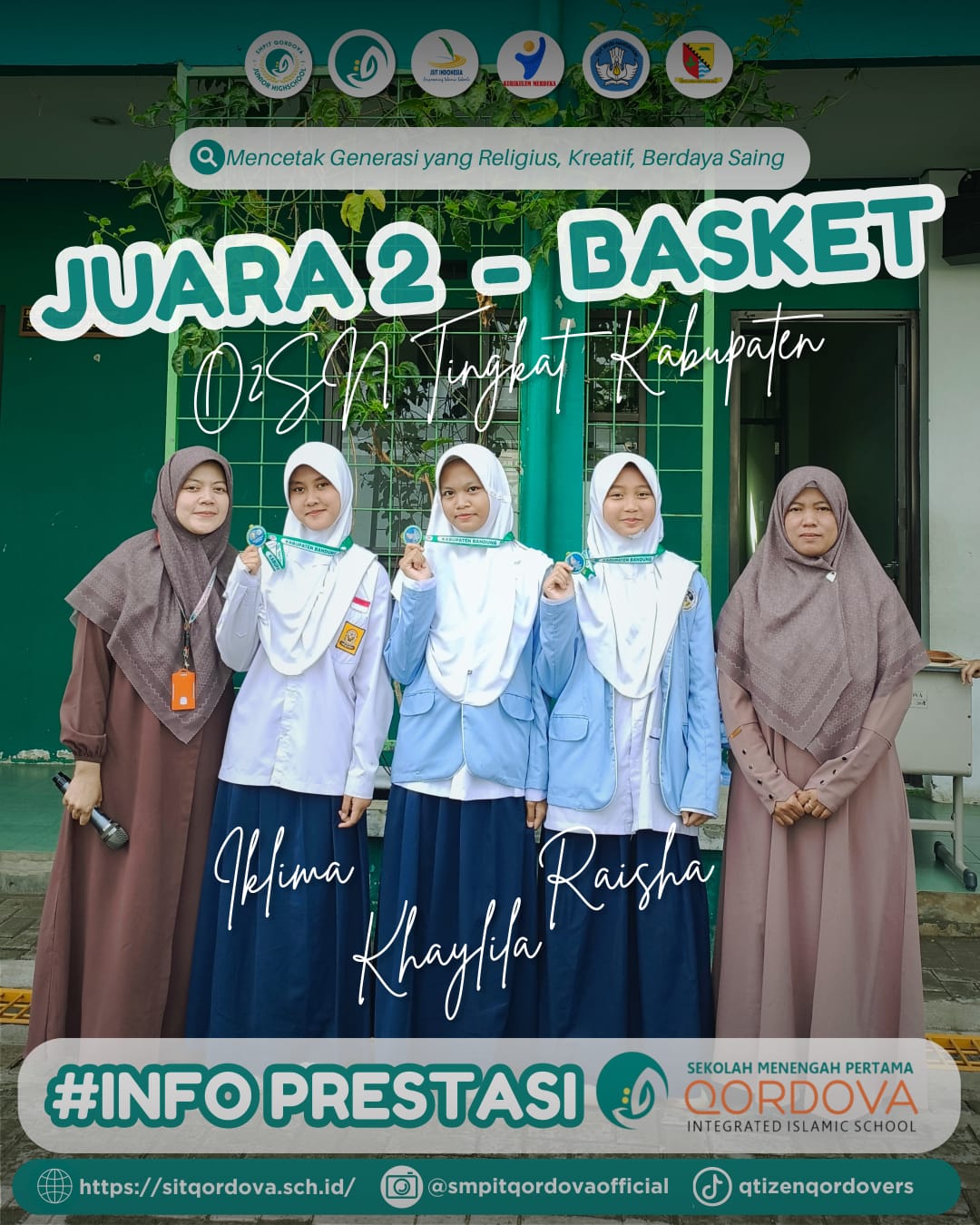 Tim Basket Putri SMPIT Qordova Raih Juara 2 OSN Tingkat Kabupaten