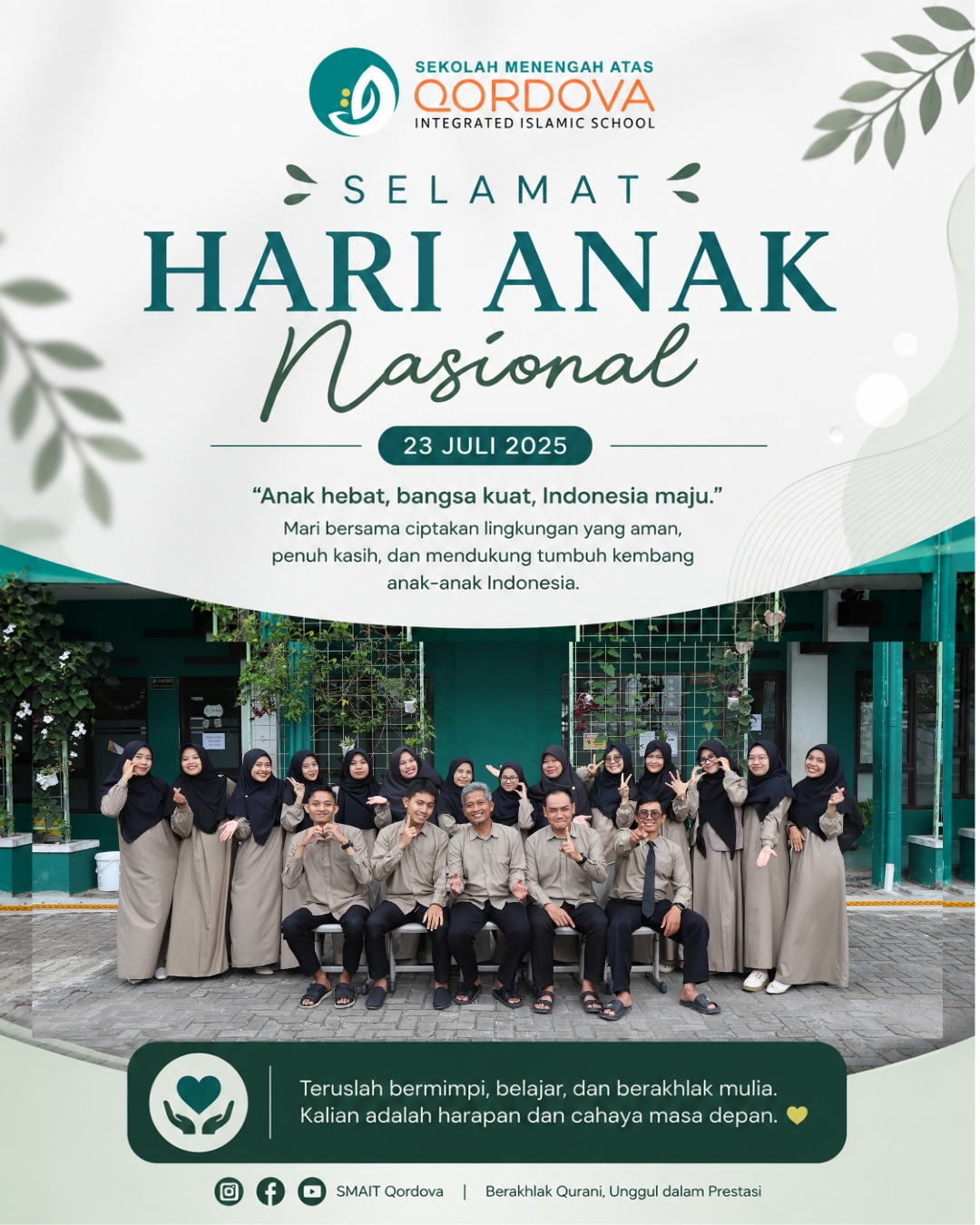 SMAIT Qordova Peringati Hari Anak Nasional: Membangun Generasi Berakhlak, Berprestasi, dan Siap Menjadi Pemimpin Masa Depan