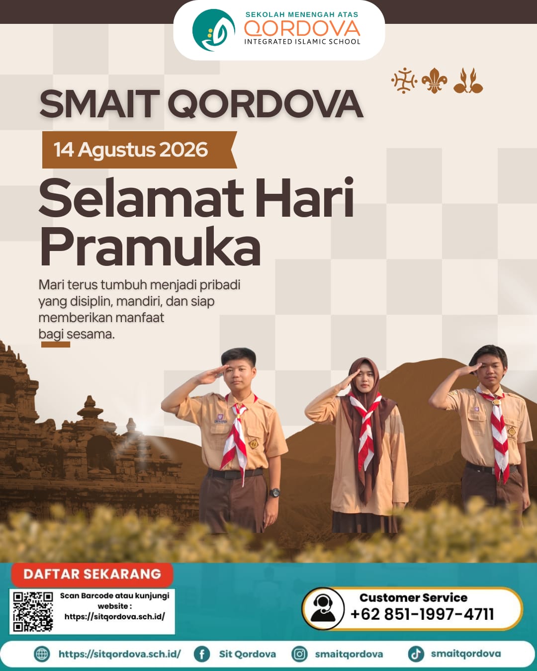 SMAIT Qordova Peringati Hari Pramuka 2026: Membentuk Generasi Disiplin, Mandiri, dan Peduli Sesama